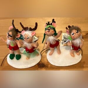 NWT Annalee Macy’s TwasThenight Before Christmas 3” Dasher, Dancer, Comet, Cupid